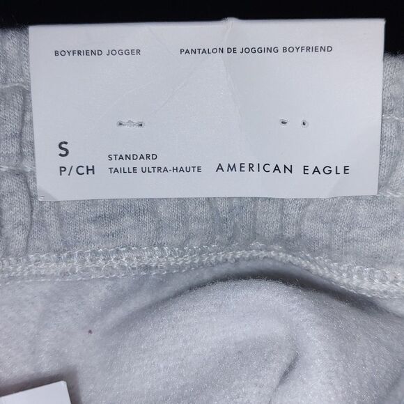 American Eagle light gray boyfriend jogger  highest rise  Sz S NWT - Picture 7 of 8